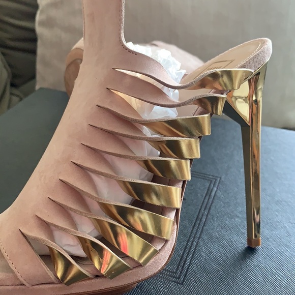 Herve Leger Abrielle Suede leather heels Shoes /New with box - Picture 3 of 11